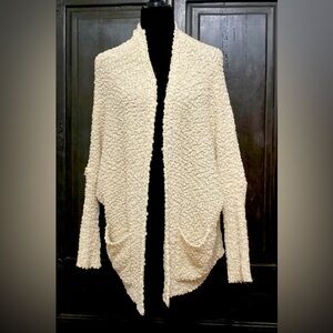 Umgee Cream SHERPA Cardigan - size Medium